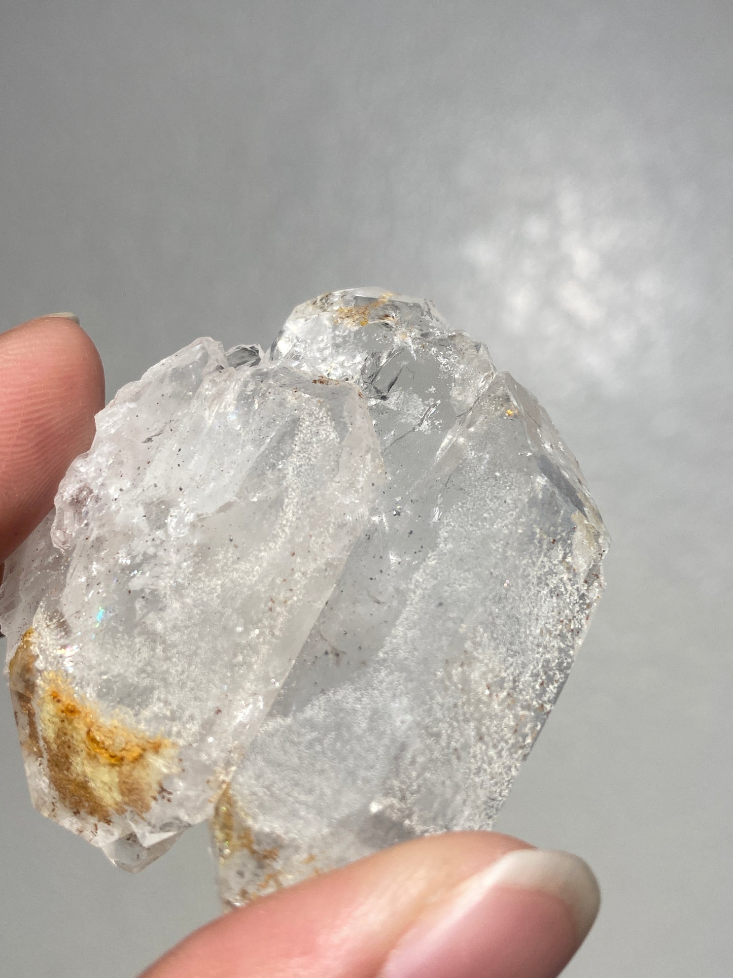 Pakistani Faden Clear Quartz with Chlorite and Iron