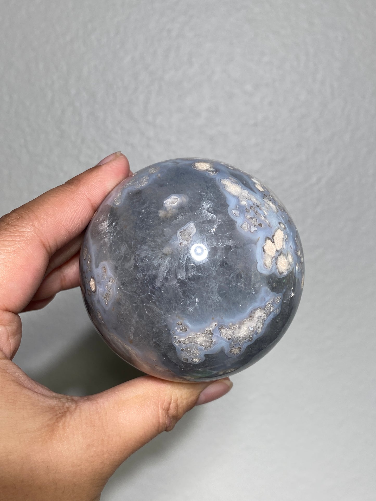 Blue Flower Agate Sphere 7