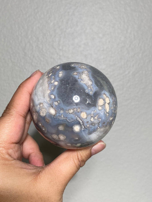 Blue Flower Agate Sphere 7