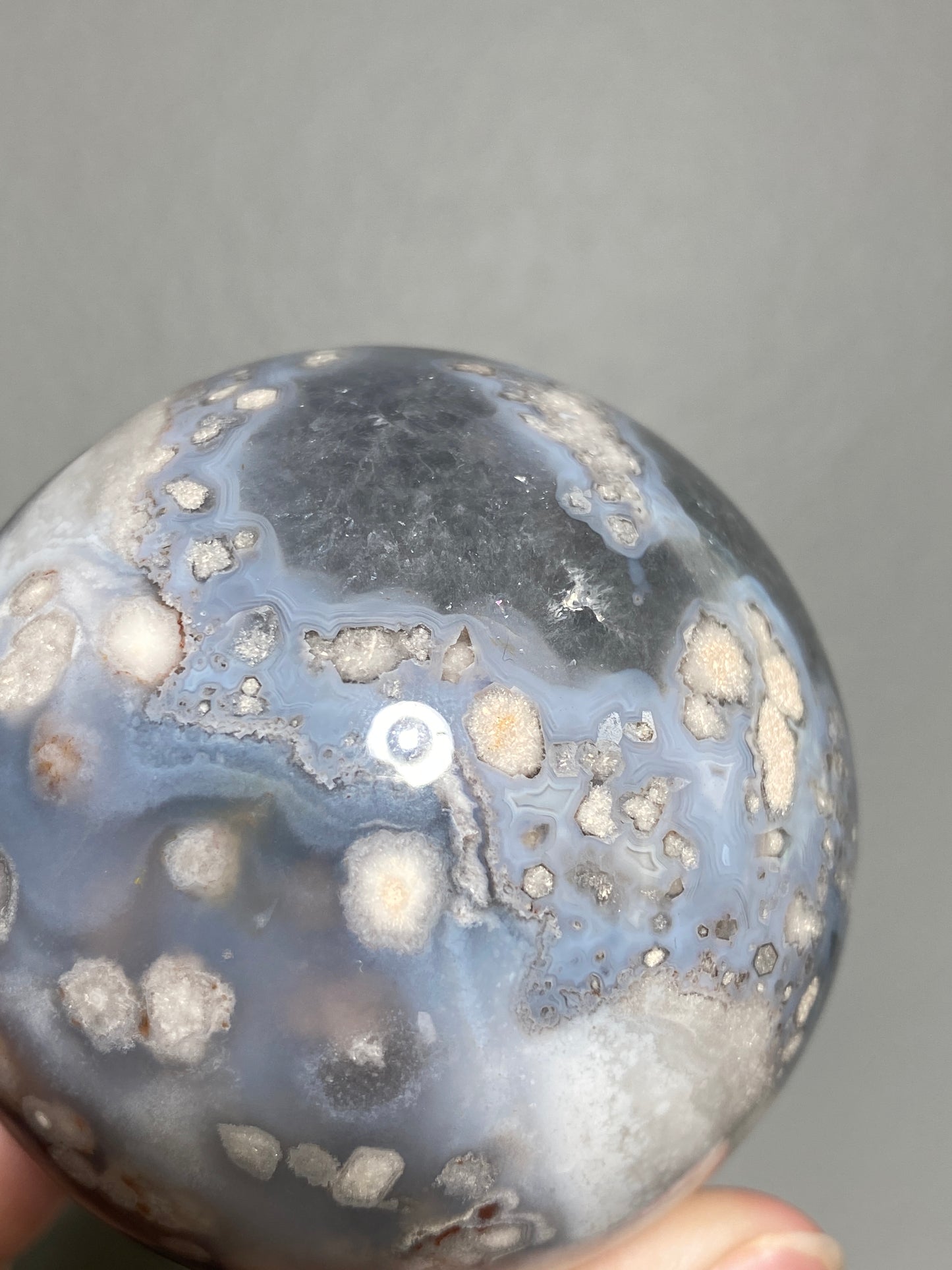 Blue Flower Agate Sphere 7