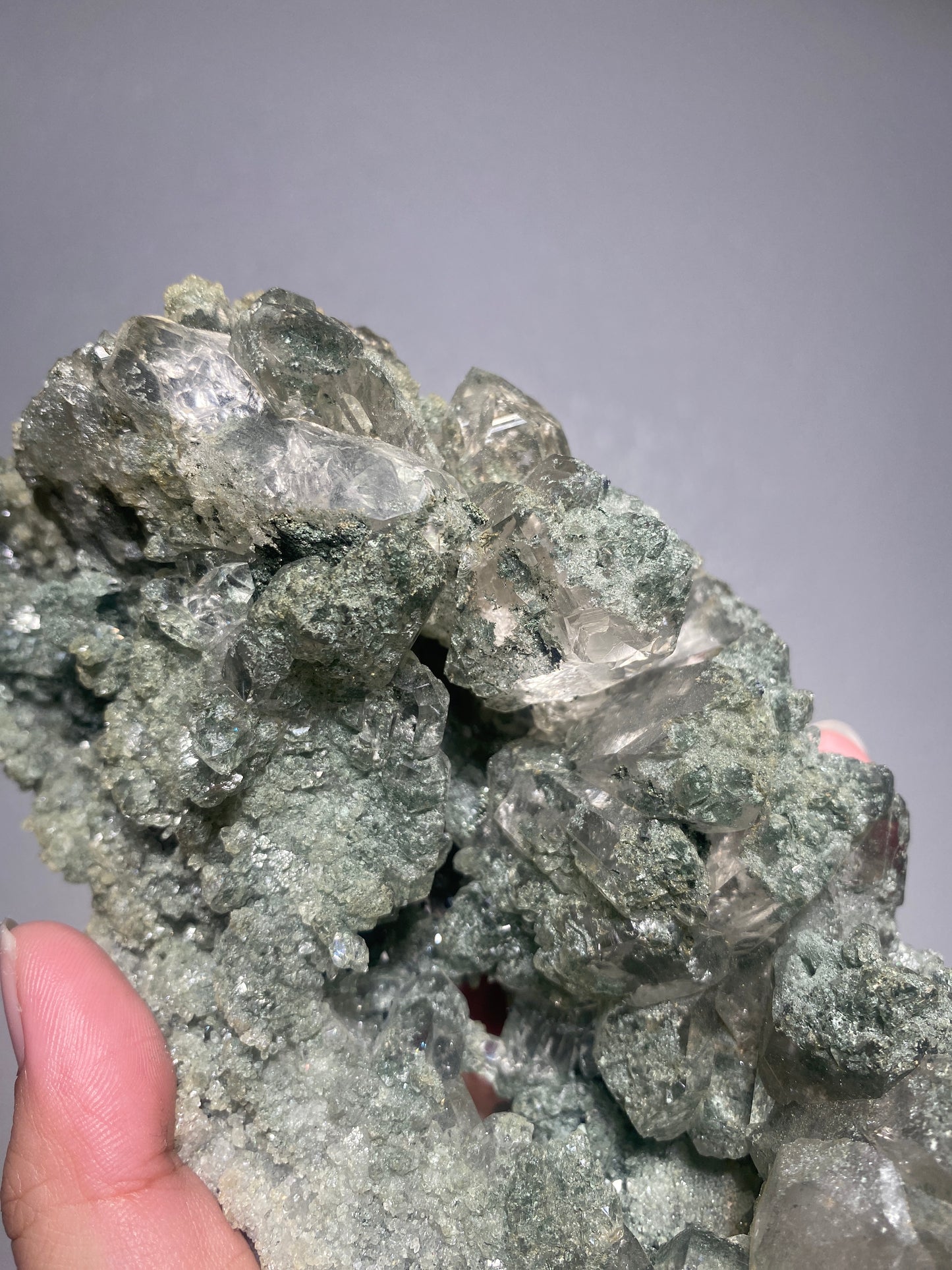 Large Himalayan Chlorite Quartz Cluster (Destash)