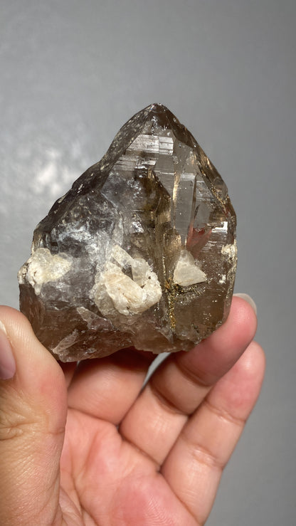 Turkish Light Smoky Quartz with Pyrite