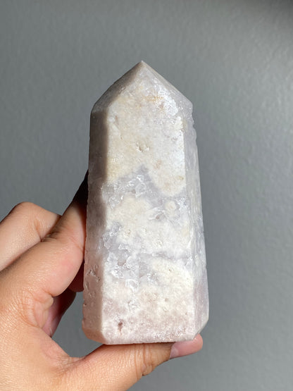 Pale Pink Amethyst Point with Quartz