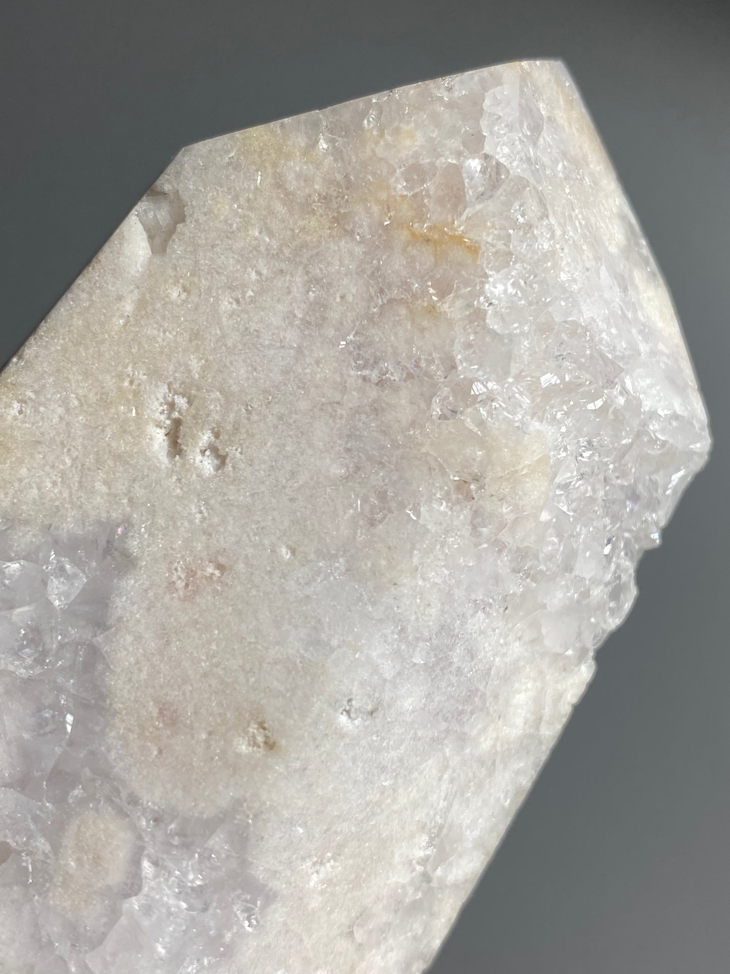 Pale Pink Amethyst Point with Quartz