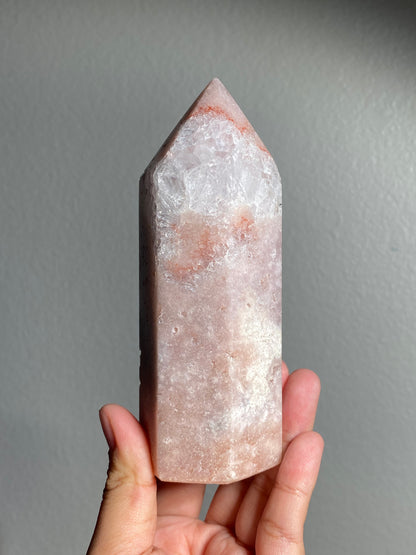 Pink Amethyst Point with Quartz