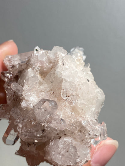 Pink Colombian Lemurian Cluster with Clinochlore